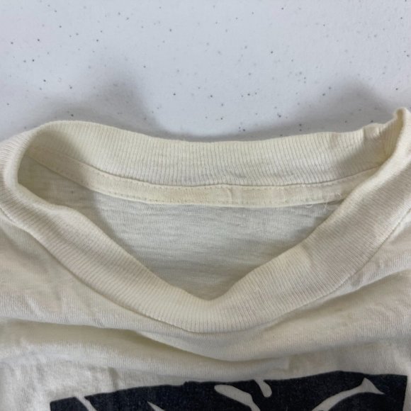 Anna Klein Watch Logo Single Stitch T Shirt Vintage 90s White Made USA Size L - Picture 5 of 5